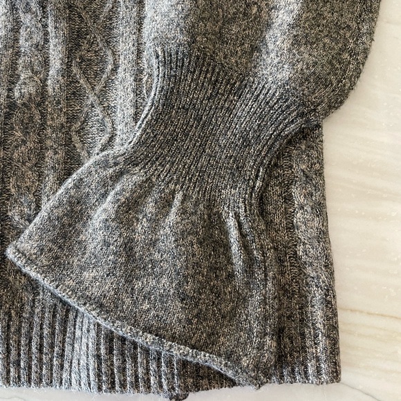 Women’s CURRENT AIR NWT Cable Knit Sweater Open Back Tie-Brown-Small - Picture 9 of 9